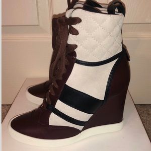 NEW!! CHLOÉ LETHER SUEDE WEDGES/ BOOT